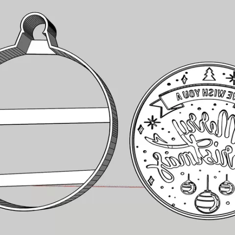 Christmas ball we wish you a merry christmas cookie cutter embossed cake design decoration