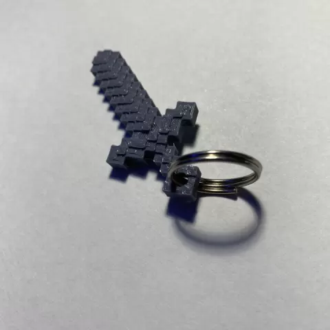 Minecraft sword, connectable with keychain by Edwyn