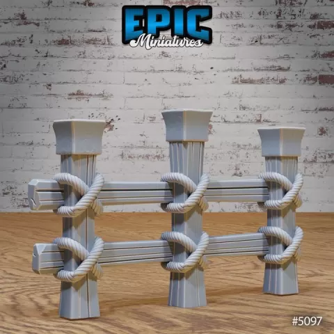 Fence walls v3 / Prison Environment / Jail Build Decoration / Guardhouse Item / Lockup Building Theme / Penitentiary House Items / Prisoner Gaol Base / Jailhouse Equipment by Epic-Miniatures
