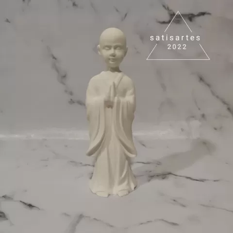 Meditating monk