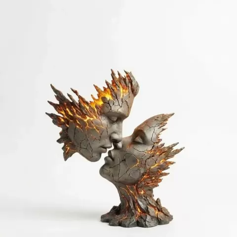 Fiery Elements kissing - DrTimea