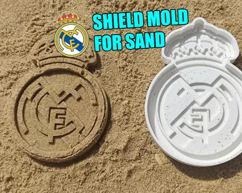 Real Madrid shield mold for sand
