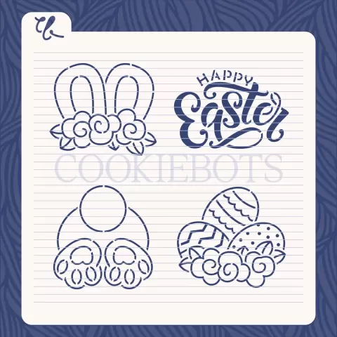 Set Pascua / Easter Stencil SVG + Cutters STL