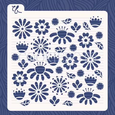 Flower Pattern Pattern Stencil SVG