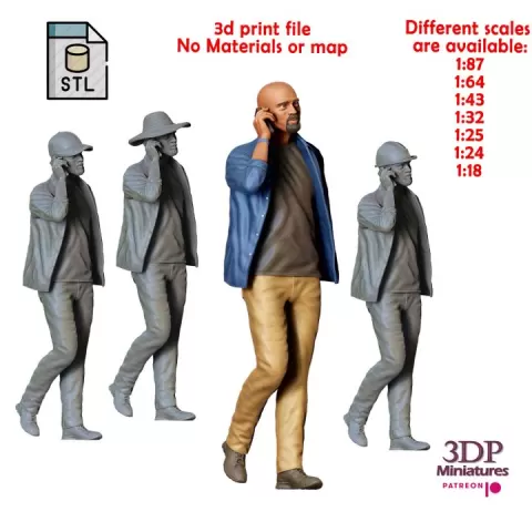 N4 Man Walking by 3DP Miniatures