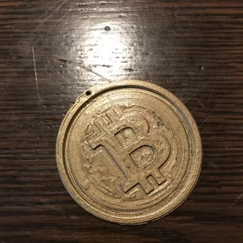 bit coin key chain by Matthew Stern