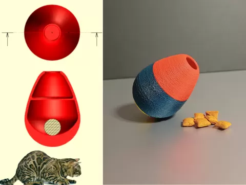 Tumbling Treats Egg (Cat Toy)