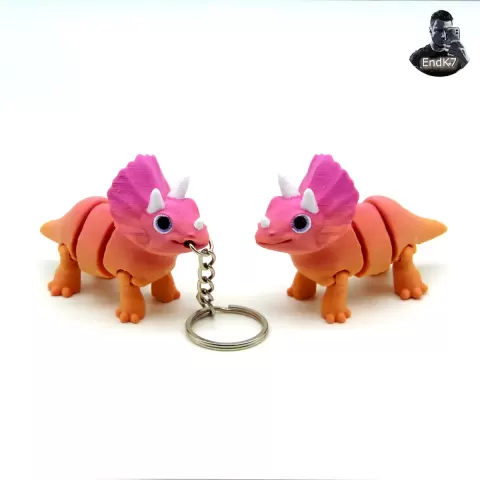 Triceratops Keychain + Figurine
