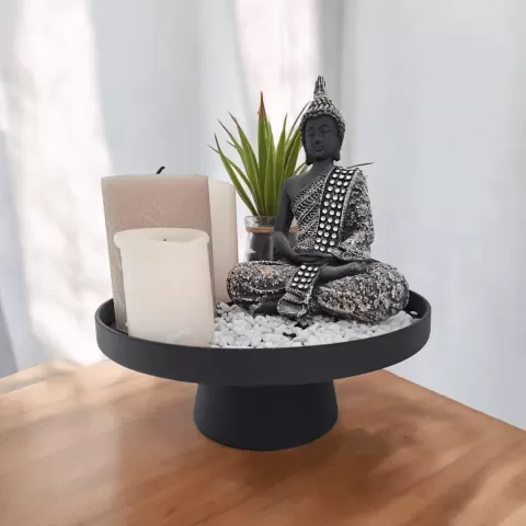 Swirl- Decorative Tray With Stand