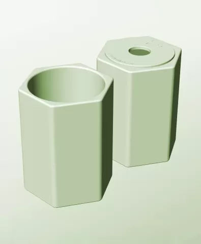 CH128-200-P Modular Stacking pierced container for home decor