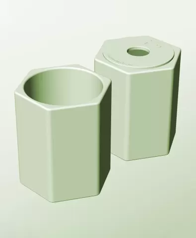 CH128-180-P Modular pierced component container modern decor