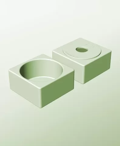 CS128-70-P Pierced container modular stackable module bin box