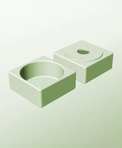 CS128-60-P Modular Stacking pierced container for home decor