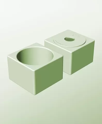 CS128-100-P Stackable pierced bin box module for creative decor