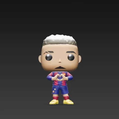 ⚽ Raphinha Chibi Funko-Style Figure | FC Barcelona | Fan Art 3D Print