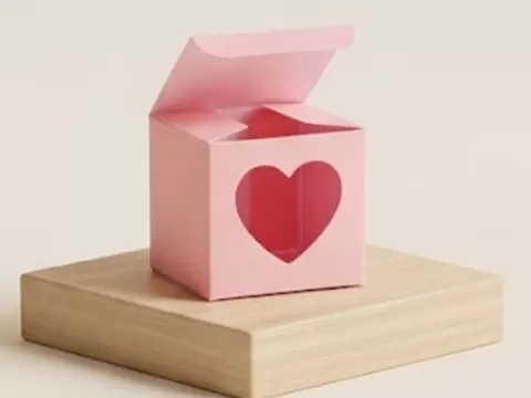 Elegant Heart Cutout Bombonier / Gift Box