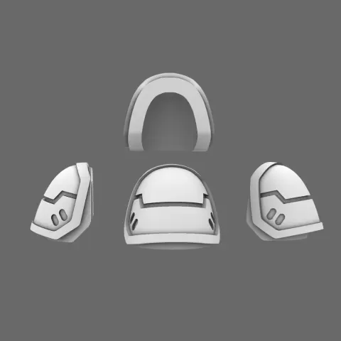 Space Knights V7 Iron Eagle Shoulder Pads