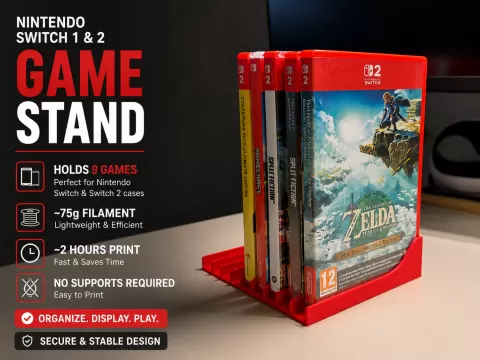 Nintendo Switch 1 & 2 Game Stand