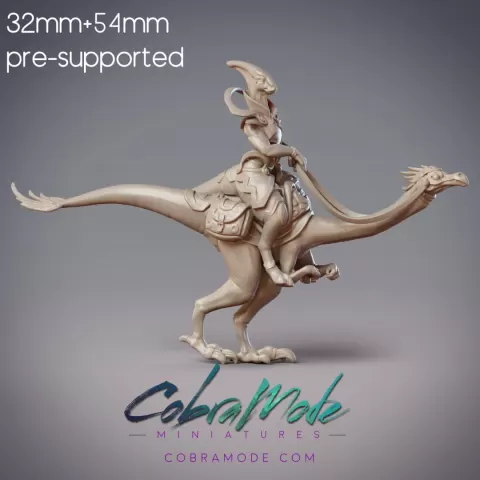 Dinofolk Traveler - Vae'lira, Dinovian Merchant and Gallotalis Mount (Pre-Supported)