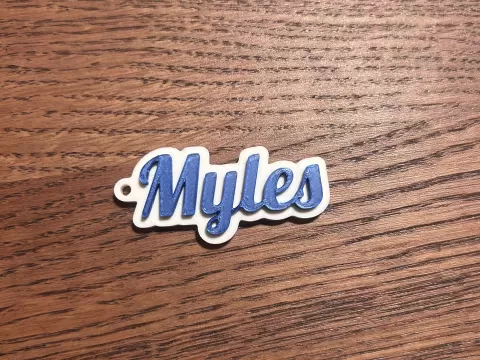 Miles name keychain