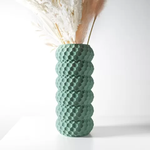 The Okos Vase, Modern and Unique Home Decor for Dried and Preserved Flower Arrangement | STL File