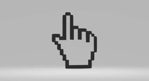 Mouse Pointer Cursor 2 2D-Art.stl