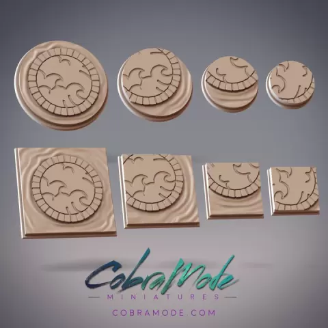 Cloud Platform Base Pack (8pcs) - Round and Square Versions by CobraMode