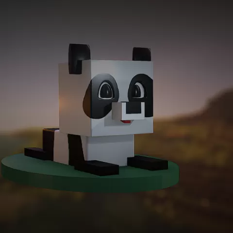 Minecraft Inspired Panda stl