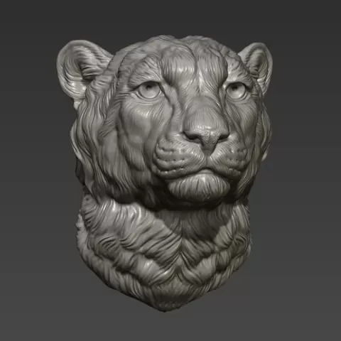 Cheetah head bust