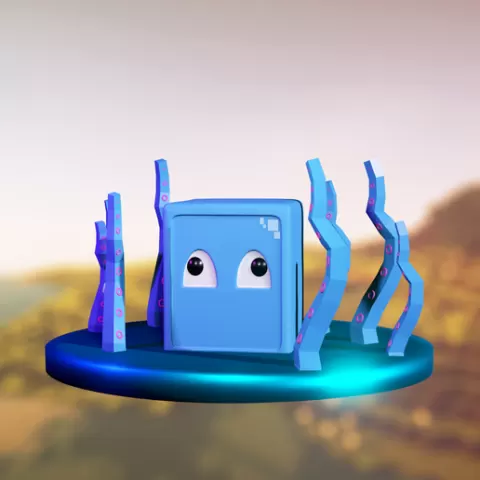 Minecraft Inspired Squid with Tenticles
