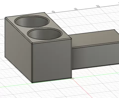 Double Can Holder FLAT No Tilt Top