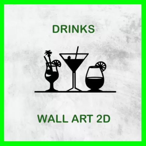 DRINKS WALL ART 2D