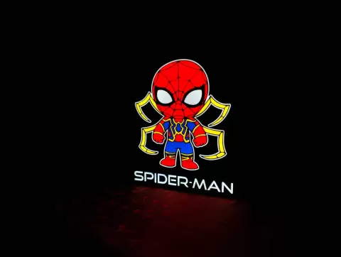 Spider Man Iron Spider Lightbox LED Lamp - Customizable in Bambu Studio!