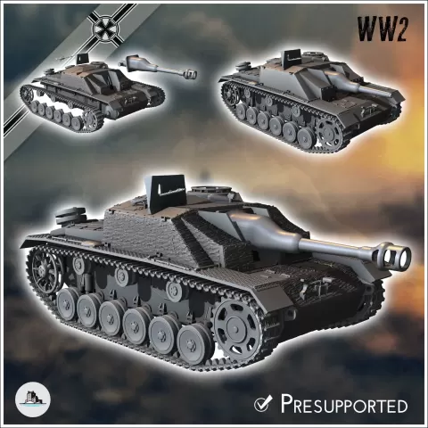 Sturmhaubitze StuH 42 Ausf. G 1944 (Sd.Kfz. 142-2) - WW2 mi - Hartolia Miniatures
