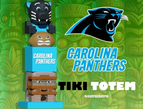 TIKI - NFL - CAROLINA PANTHERS FOOTBALL STATUE - 3D PRINT - KHUONGTAINANG