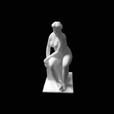 Seated Woman in Sint-Niklaas, Belgium by Scan The World