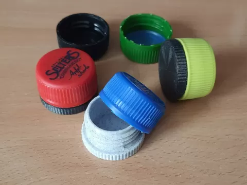 mini bottle cap container (pill box)