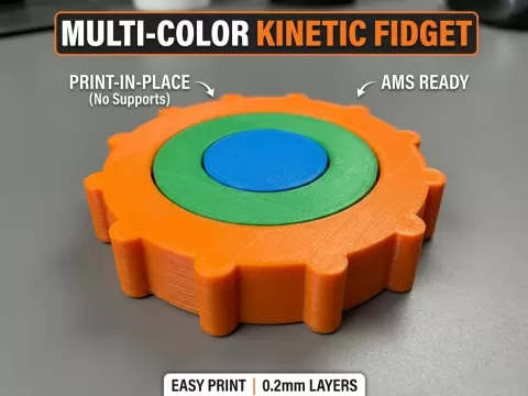 Print-in-Place Kinetic Fidget Gear