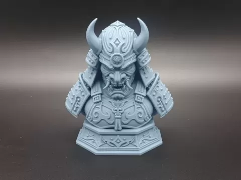 Japanese Samurai Oni Demon Warrior Bust