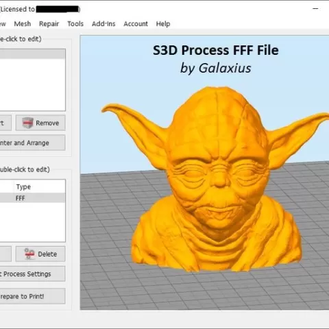 My S3D Process FFF File