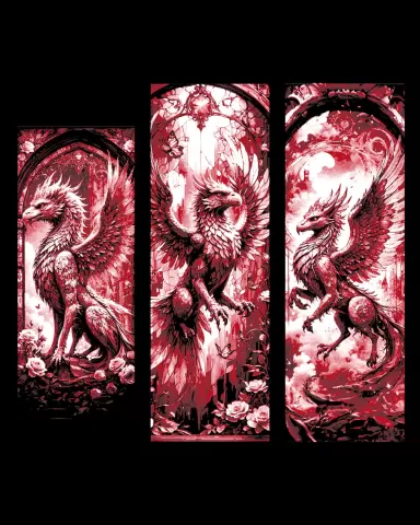 High Fantasy Tapestry Art of a Royal Griffin - Set of Bookmarks