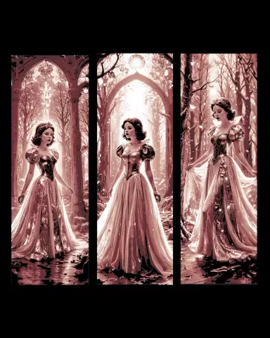 Fanart Depictions of Disney Princess and Fairy Tale Maiden Snow White - Set of Bookmarks