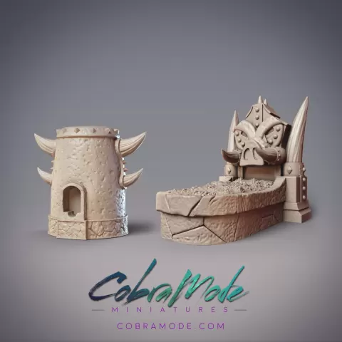 Goksagu Blacksmith Workshop Forges Scatter Terrain Set