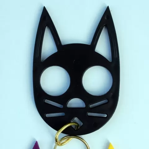 Black Cat self defense keychain by b