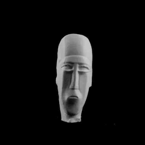 Head with lead eyes at Musée Zadkine, Paris, France by Scan The World