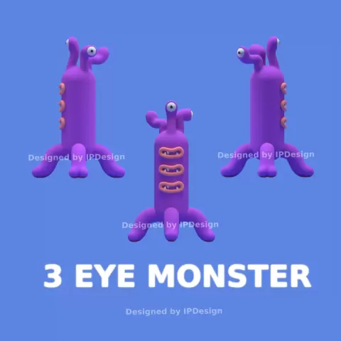 3 eye monster figure - ipdesignoo8