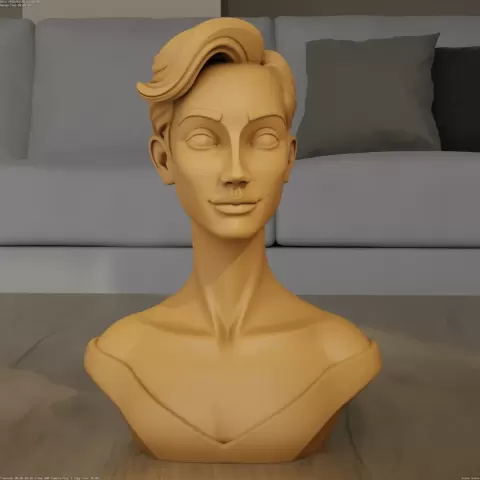 Elegant Female Bust STL Model