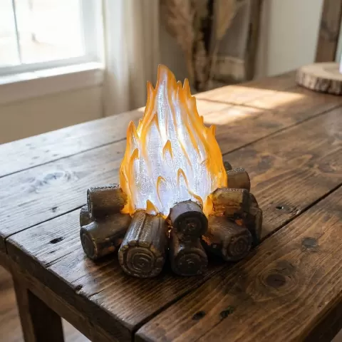 Log Fire Lamp