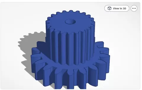 20x5mmx18t geared knob