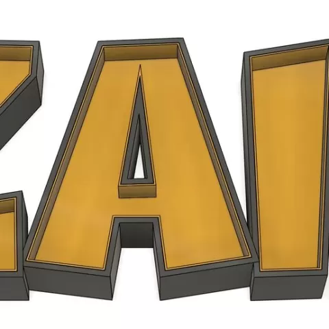 LED Name Lamp - Name Zaid